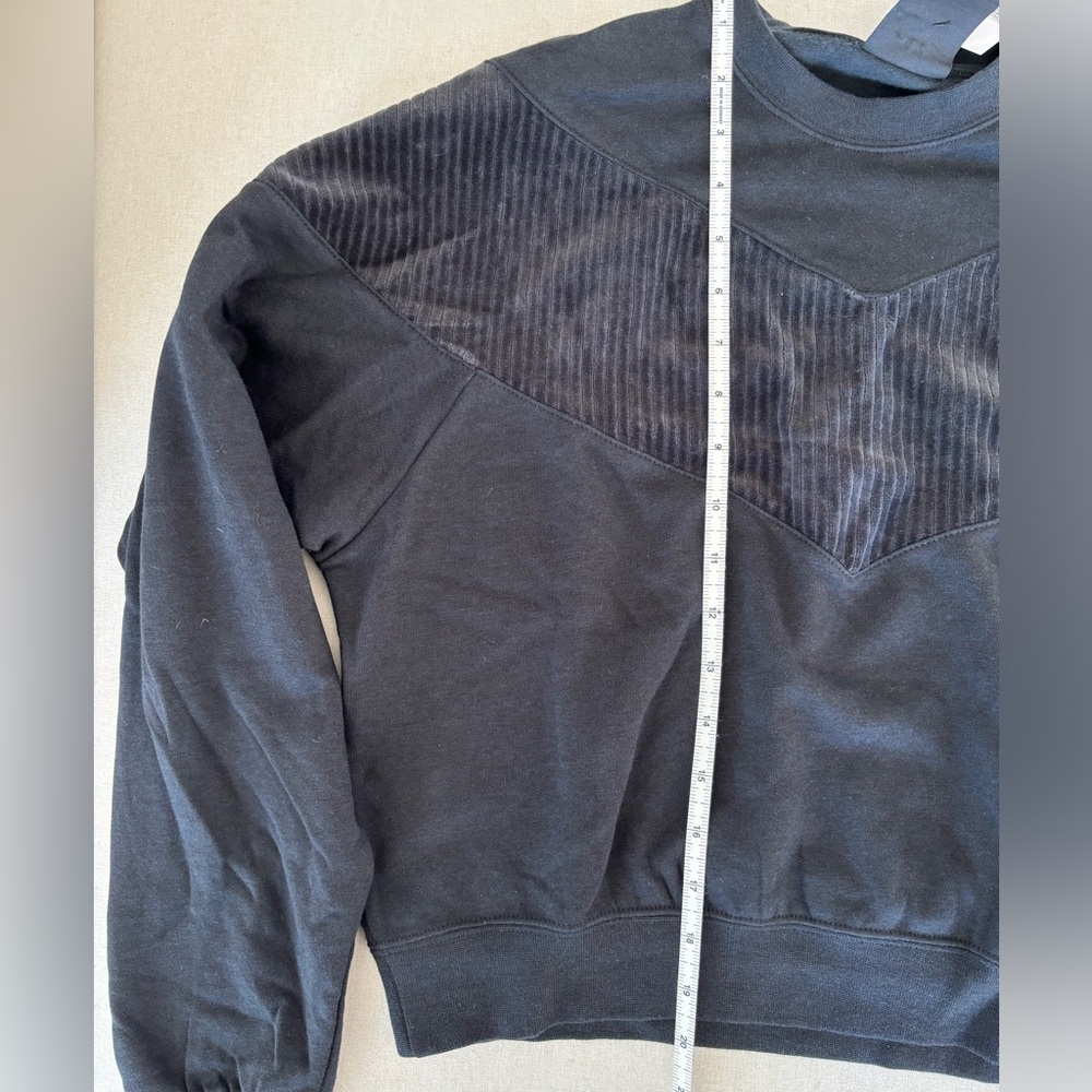 Nike cropped sweatshirt black velvet XS oversized NWT - Picture 4 of 6